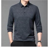Camisa Polo Larga Con Estampado Hueco Para Hombre Estilo Coreano Moda Negocios T-Shirt De Golf Top De Poliéster Talla M-4XL - details 5