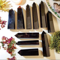 Torre De Obsidiana Natural 1pc Pulida Para Balancin De Círculos Y Hechicería Decoración De Hogar Para Equilibrio De Chakras Y Reiki - details 13