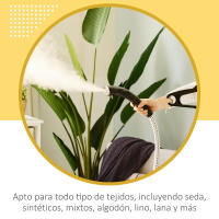 HOMCOM Plancha de Vapor con Depósito de 1,4 L y Temperatura Ajustable a 11 Niveles tipo Centro de Planchado Vertical 1800W 26x21,5x146 cm Amarillo - details 3