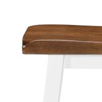 vidaXL Taburetes de cocina 2 unidades madera maciza - details 4