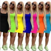 Nuevo Vestido Casual Para Mujer Verano 2024 Color Sólido Con Tirantes A-Line De Rodilla Polyester Sin Estirar Estilo Clásico - details 0