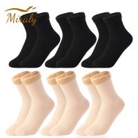 Calcetines Cortos De Piel De Cachemira Térmicos Para Mujer Invierno Gruesos De Poliéster Y Algodón Calcetines De Veludo De Nieve Para Casa - details 2