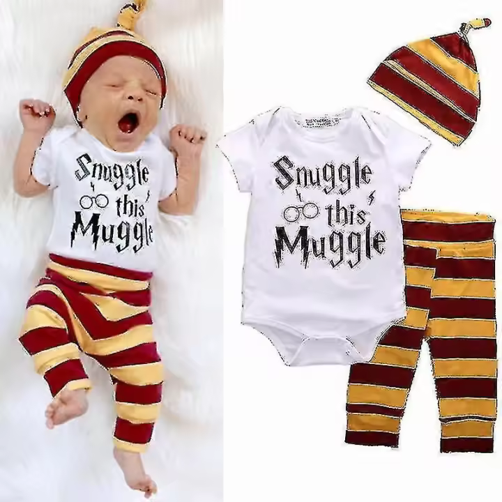 Harry Potter Baby 3 Piezas Bodysuit with Pull-on Pantones y Juego de la Gorra - 1