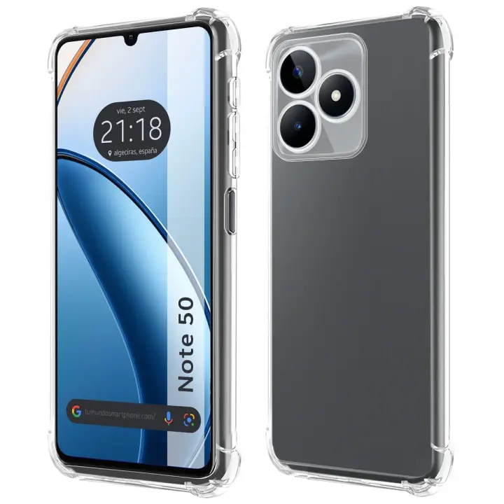 Tumundosmartphone Funda Silicona Antigolpes Transparente para Realme Note 50 - 1
