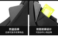 Bolso bandolera pequeño de piel con membrana para hombre, informal, ajustado, antirrobo, bolso de mano expandible para hombre - details 11