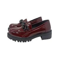 Mocasines de Mujer en Charol Sintético con Forro de Textil Polipiel y Detalle de Pedrería - TULIPANO - details 7