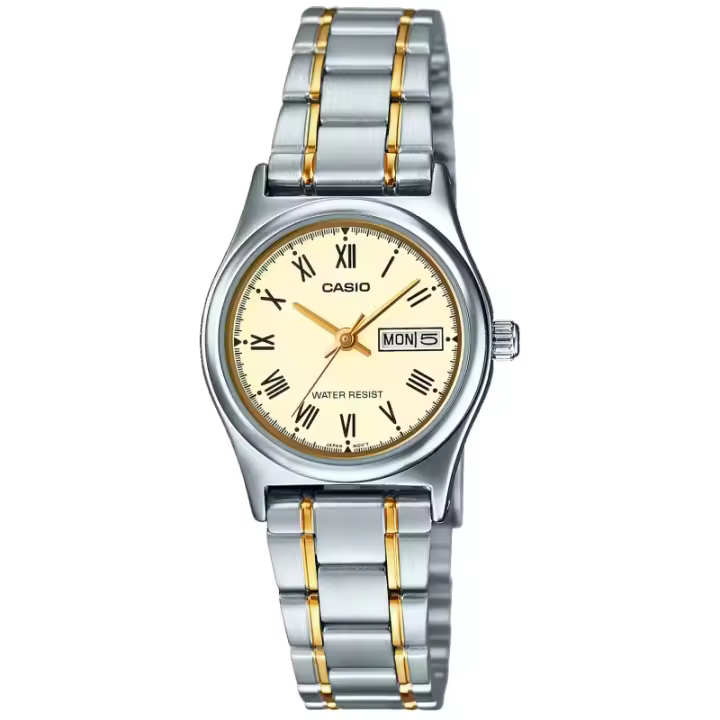 Casio  Ltp-v006sg-9budf Reloj De Pulsera Analógico Para Mujer Color Plateado - 1