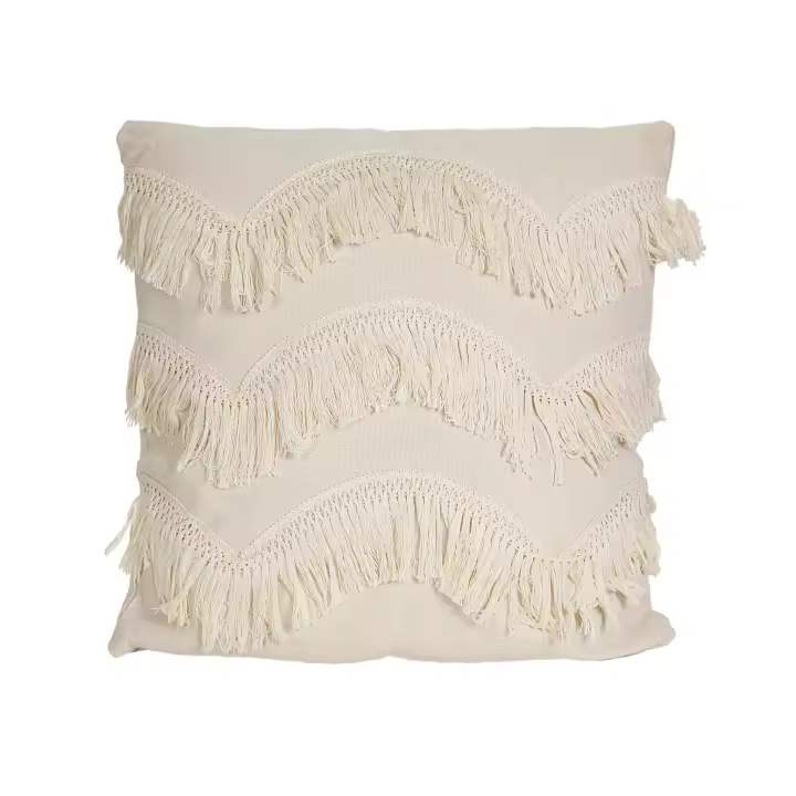 COJIN BLANCO C/FLECOS CREMA POLYESTER HM843268 FIJALO - 1