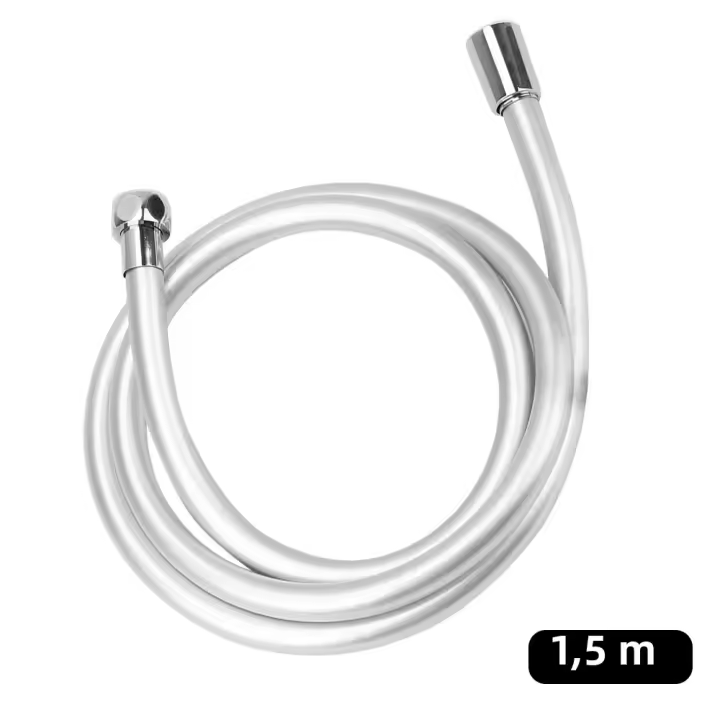 Brazo de ducha flexible de alta presión 1,2/1,5/2m con interfaz universal PVC accesorios de baño para hogar y jardín - 1