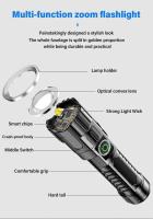Linterna Táctica LED De Alta Potencia 2000LM Con Pantalla Y Luz USB Para Camping Pesca Emergencia Recargable Zoom - details 2
