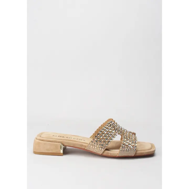 sandalia hermes piedras suede sand ALMA EN PENA - 1