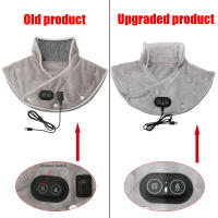 Almohadilla Calentadora De Hombros Y Cuello Eléctrica Con Tres Velocidades Masajeador Termal Cervical USB Relajante Para Espalda - details 0