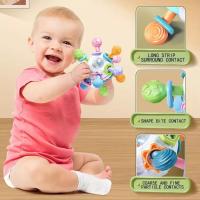 Juguetes Para Bebés 0-12 Meses Bola De Silicón Con Rattler Rotativo Juguetes Sensoriales Para El Desarrollo Del Bebé Tamaño 14x14x14 - details 0
