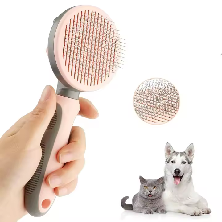 Verde Cepillo para Mascotas Autolimpieza Slicker Pet Brush - 1