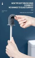 Cepillo De Baño Colgante Para Limpieza Del Inodoro Con Mango Largo Y Soporte De Silicona a Prueba De Agua Y Secado Rápido Cerdas Suaves Accesorios De Baño - details 4