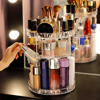 Organizador De Maquillaje 360 Grados Rotativo Transparente Y De Moda Almacenamiento Multifuncional De Cosméticos En Unidad De Plástico Tamaño 34x28x23.5cm - details 6