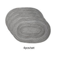 Juego De 4 Tapetes De Mesa Oval De Algodón Tejidos a Mano Antideslizantes Para Comedor Cocina Lavables Estilo Japonés - details 0