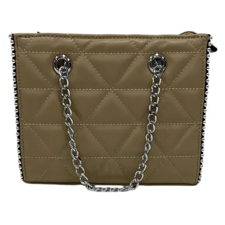 Bolso Rectangular Tachuelas Beig - 1