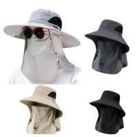 Gorro De Pesca Para Hombres Sombrilla Grande Protección Solar Gorro De Verano Cubrimiento Facial Al Aire Libre Montañismo - details 0