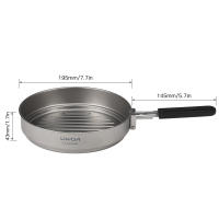 Lixada Sartén De Titanio 1100ml Ultraligera Con Mango Plegable Para Cocinar Al Aire Libre Camping Senderismo Montañismo - details 16