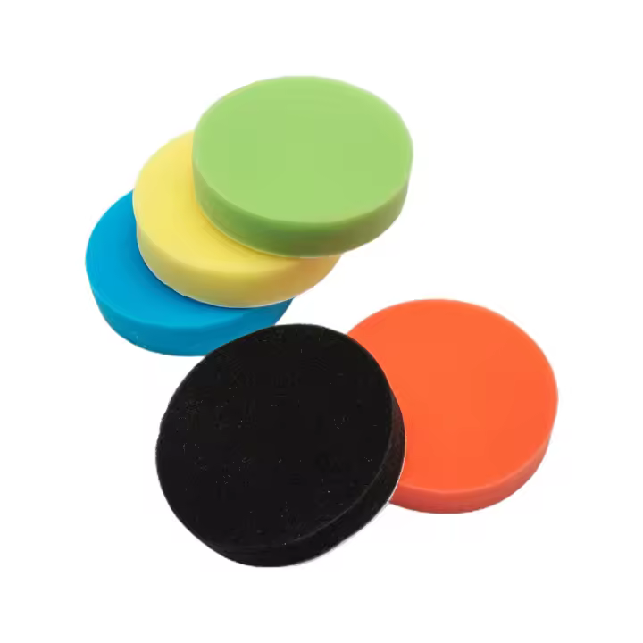 5 Piezas De Pads De Pulido Para Coche 5 Pulgadas 125mm Esponja Plana Discos De Pulido Para Cuidado De Pintura De Vehículos Apto Para Polímero De Muebles Automóviles - 1