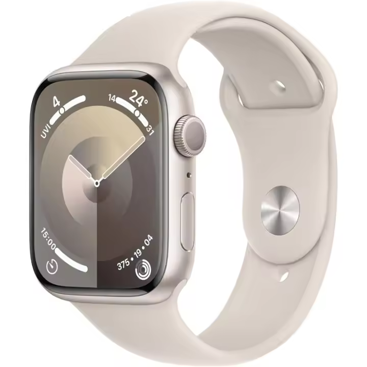 Apple Watch Series 9 GPS 45mm Ca aluminio con correa deportiva estrella blanca M/L - 1