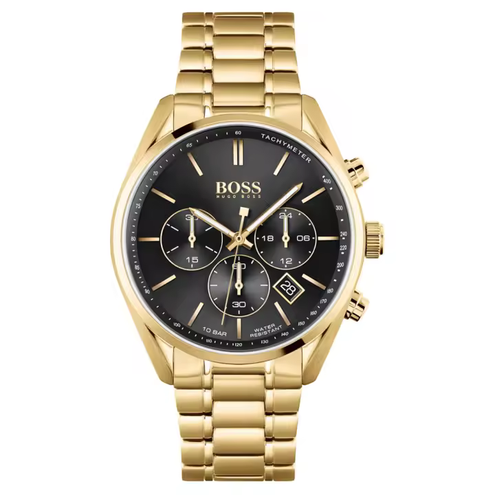 Reloj de Hombre HUGO BOSS 1513848, Esfera Negro de 44 MM + Caja de Regalo Elegante - 1