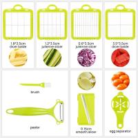 Cortador de Verduras y Espinillas de Acero Inoxidable 25 en 1 13 Cuchillas Rectangulares para Patatas y Tomates Ideal para Cocina y Hogar - details 2