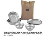 Juego De Comedor Portátil NOBANA Para Camping Con Utensilios Pulidos Fácil De Limpia Accesorios De Cocina Para Exteriores - details 1