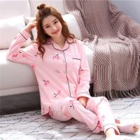 Conjunto De Pijamas Para Mujer De Cuatro Estaciones Con Cuello En V Y Pantalones Largos Estampado a Cuadros Y Rayas 2 Piezas Ropa De Dormir Casual - details 12