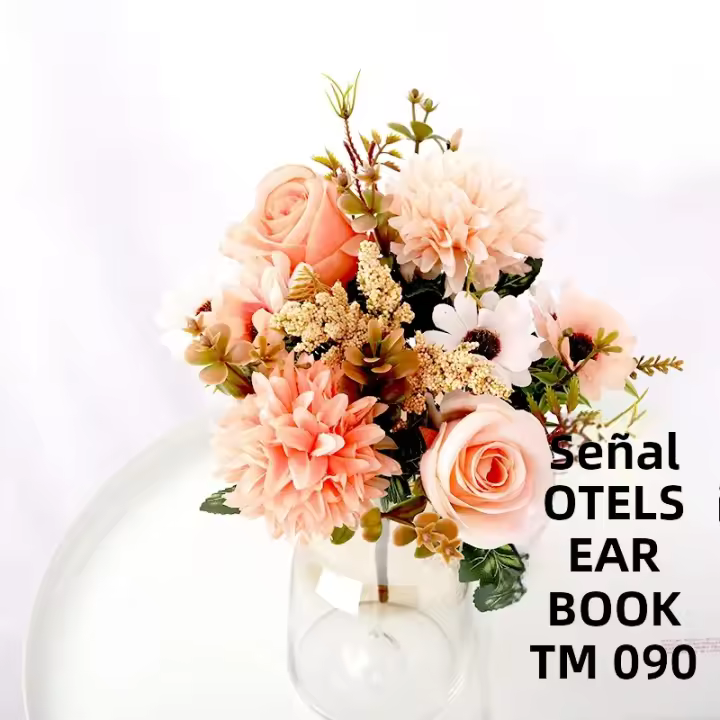 Bouquet De Rosas Artificiales Daisy Decoración Elegante Para El Hogar Y Bodas Falsas Para Vaso Decorativo DIY Accesorios Navideños Plantas Manuales - 1