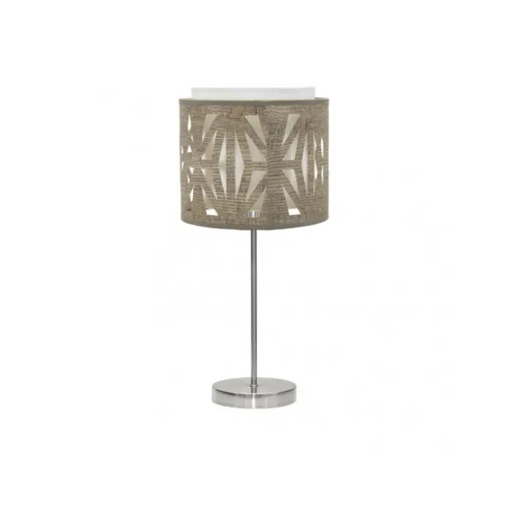 Fabrilamp - Sobremesa Katerina 1xe14 Niquel/madera Gris 42x17x17 Cm - 1