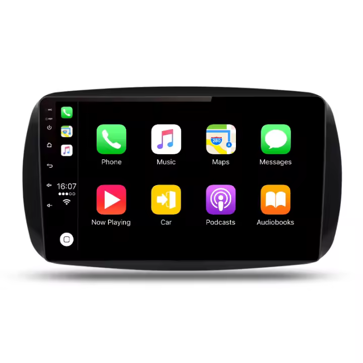 AWESAFE inalámbrico CarPlay Android Auto Radio para Smart Fortwo 453 2014 - 2020 coche reproductor multimedia GPS 2 din autoradio volante controles RDS Bluetooth - 1