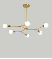 Lámpara De Techo Moderna Y Minimalista Ajustable En Ángulo Negro/Oro Chandelier Pendente Iluminación Metal E27 Fuente De Alimentación DC - details 0