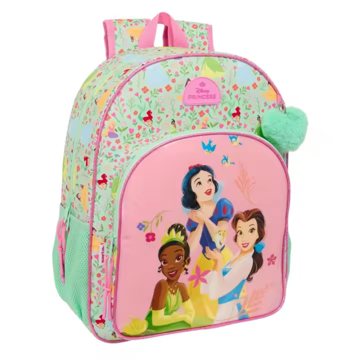Mochila Adaptable a Carro Princesas Disney "Bloom" 33X42X14Cm (Safta 612580180) - 1