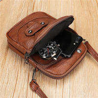 Bolso Pequeño De Cuero Suave Multifuncional Para Mujer Estilo Vintage Bolso Cruzado Monedero Teléfono Móvil Bolso De Mano - details 9