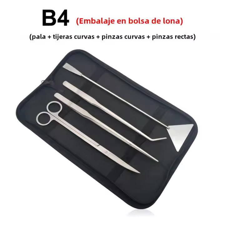 Juego De Herramientas De Limpieza Para Acuario Tijeras Y Pinzas De Oceano Acero Inoxidable Para Cortar Plantas De Agua Juego De Accesorios Para Tanque De Peces - 1