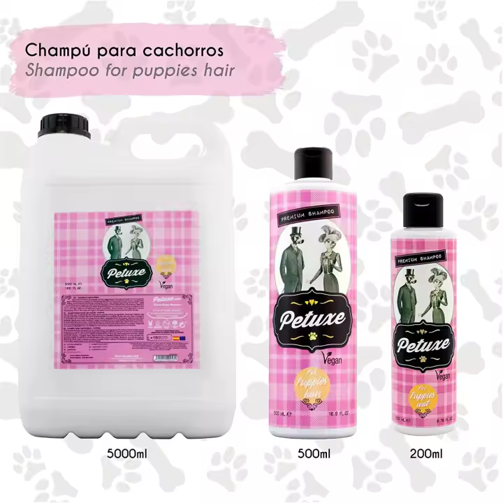 Champú para Perros Petuxe Vegano para Cachorros. Champú Vegano Perros. Champú Mascotas. Todas Las Razas. Lavante, hidratante y vitalizante. Aloe Vera ecológico - 1