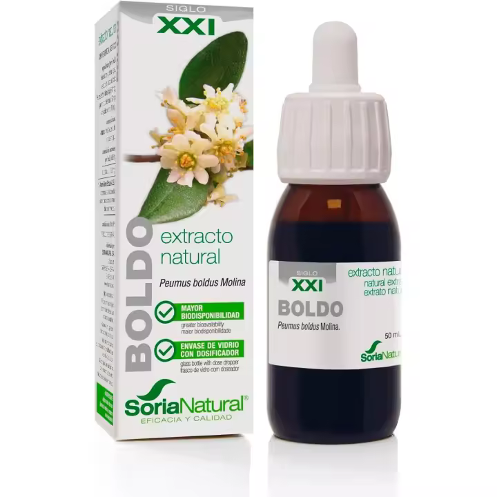 Extracto de Boldo Soria Natural - Depuración Hepática - Digestión - Elimina Líquidos - 100% Puro - Botella 50 Ml - 1