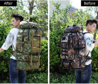 Mochila Táctica De Camuflaje 100L Para Senderismo Gran Capacidad Mochila De Escalada Y Camping Exterior Mochila Expansible Unisex - details 0