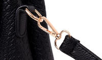 Bolso De Hombro Negro Para Mujer De Cuero PU Color Sólido Bolso Cruzado Mensajero Monedero Mano Bolsos De Moda - details 18