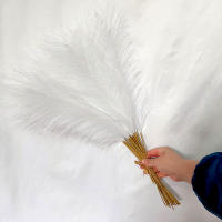 10Pcs 55cm Mini Pampas Sintética Hierba Artificial Planta Falsa Rama De Juncos Para Decoración De Hogar Sala De Estar Cocina Bodas Estilo Boho - details 3