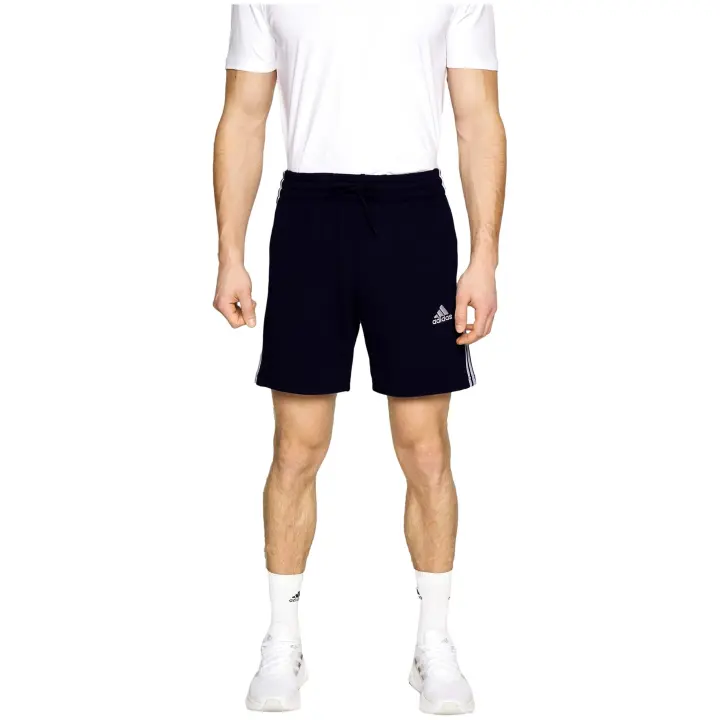 Pantalon Corto Adidas Essentials French Terry 3 Stripes para hombre en color negro - 1