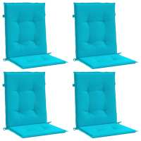 vidaXL Cojines para silla con respaldo bajo 4 uds tela Color Azul y blanco,  Verde y rosa,  Blanco y verde y mas Cojín Decorativo de Asiento Cojines de muebles de salon - details 0