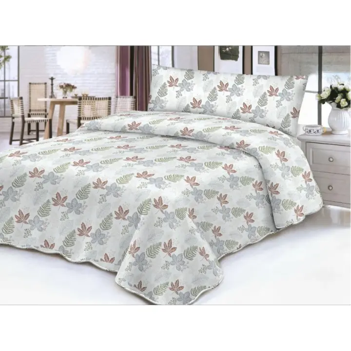 Juego de sábana,juego para cama 90cm,set de 3 Piezas, 1 encimera , 1 sábana bajera ajustable, 1 fundas de almohada, 100% poliéster, transpirable.CXJF - 1