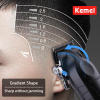 Kit De Pelacabelos Kemei KM-2296 KM-2299 KM-1102 Para Hombres Máquina De Cortar Cabello Profesional Recargable Con Indicación De Carga Velocidad De Rotación Y Ajuste De Longitud De Corte - details 6