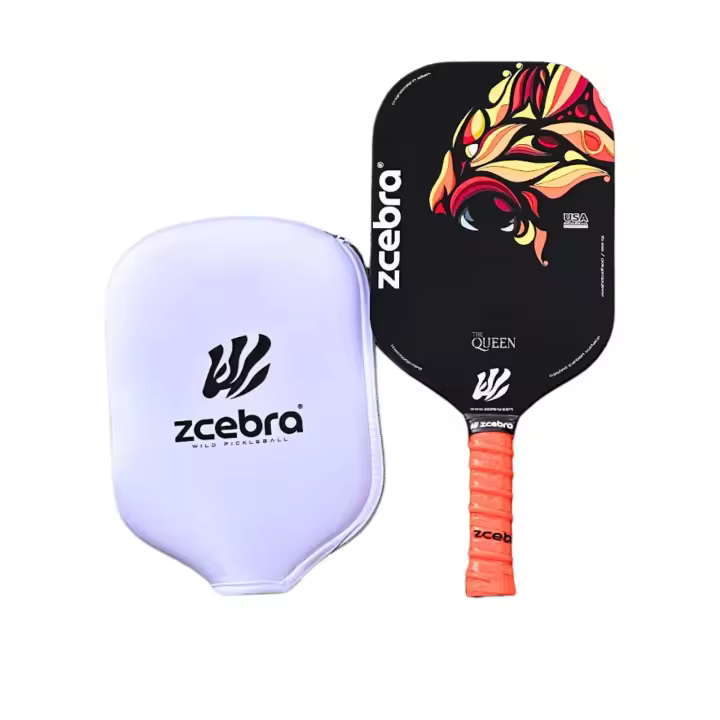 Pala de Pickleball Zcebra The Queen. 16 mm Frosted Surface, sin bordes. Alargada, Funda de neopreno incluida - 1