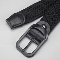 Cinturón De Lujos Unisex Con Hebilla De Aleación Diseñador Para Hombres Y Mujeres Cinturones De Tela Tejida Con Cierre De Abrazadera Sin Agujeros Para Adultos - details 3