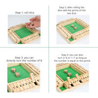 Juego De Dados Shut the Box Tablero De Madera Para 2-4 Jugadores Juego Divertido Con Números 1-10 Juegos De Viaje - details 4