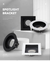 Spotlight Reducido Recorrido Ajustable En Color Blanco Y Negro Para Iluminación LED GU10 MR16 Sin Bombilla Incluida - details 0